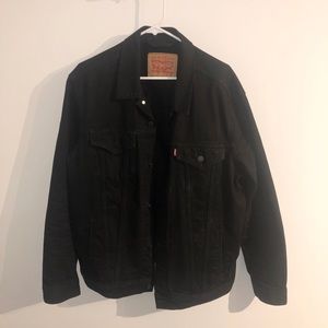 Levi’s black trucker jacket.